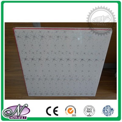 Most popular square shape aluminum foil high glossy pvc ceiling panel