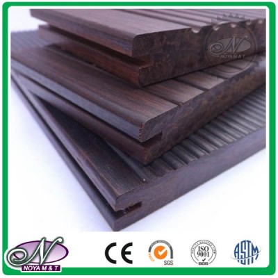 Outdoor carbonized solid strand woven bamboo floor